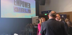 Paul Duffy, Deputy Secretary for NICS Digital, Security & Finance Shared Services and Geraldine Devine, Director of Digital Security and Engagement, Department of Finance at Empower Girls Event 2025 