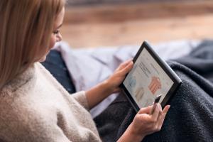 Female browsing an online shop